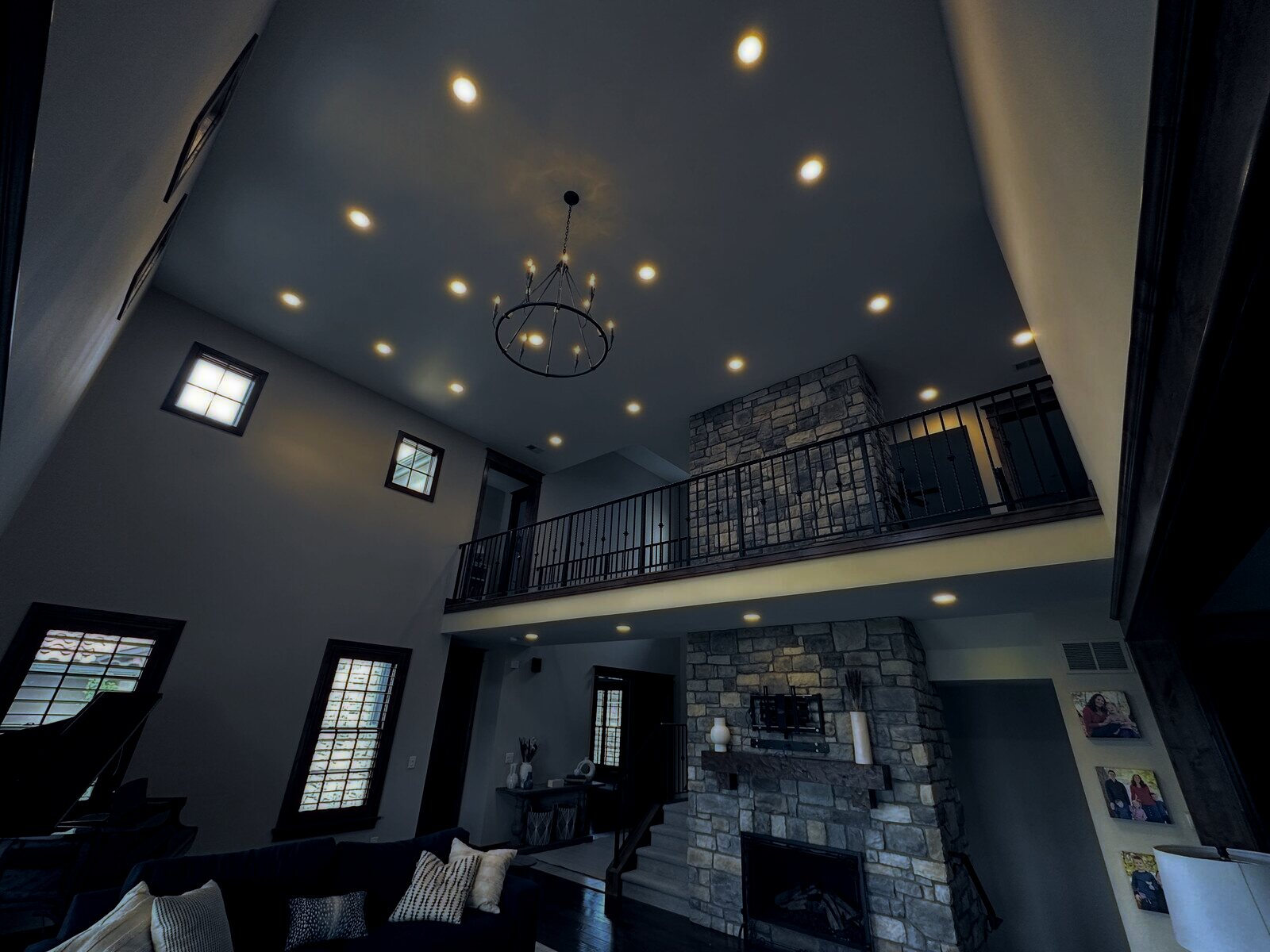 Great room, pre-dawn grade